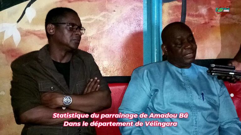 Vélingara : Point de presse sur la statistique de parrainage de la population du département pour soutenir le candidat Amadou Bâ organisé ce lundi 20 novembre 2023 par le président du conseil départemental Ibrahima Barry