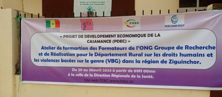  » Former les agents à mieux sensibiliser, assister et gérer les victimes des violences basées sur le genre au niveau communautaire en Casamance »